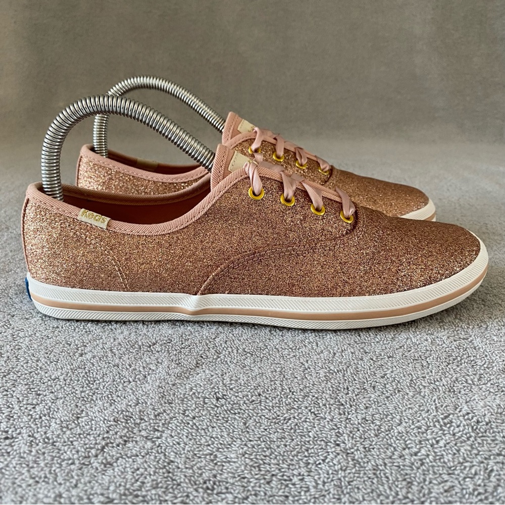 Keds Women's Glitter Sneakers - Rose Gold